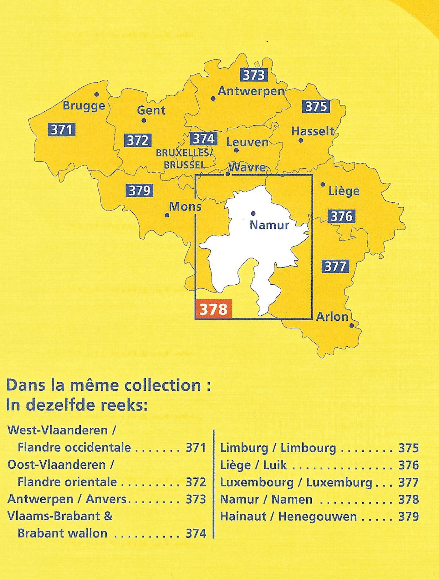 Michelin Wegenkaart België - 371 > 379 - 1 50.000