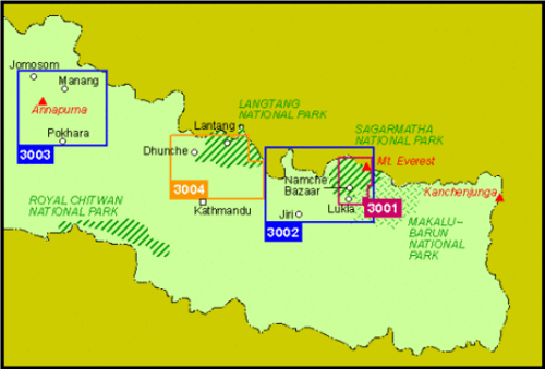 NAT GEO Adventure maps NEPAL 3001 > 3004