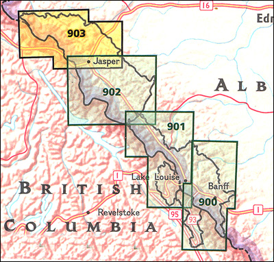 NAT GEO Jasper Alberta trail map