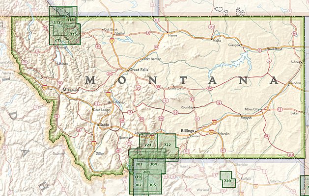 NAT GEO Montana trails map