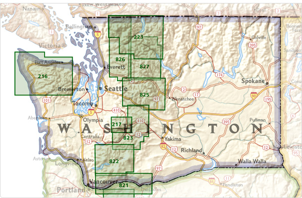 NAT GEO Washington trail maps