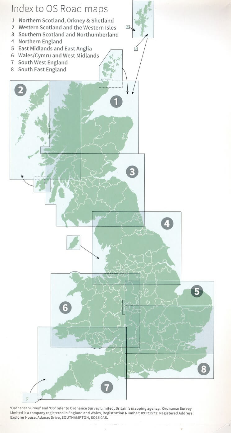 OSI Roadmaps UK 1 > 8 - 1:250.000