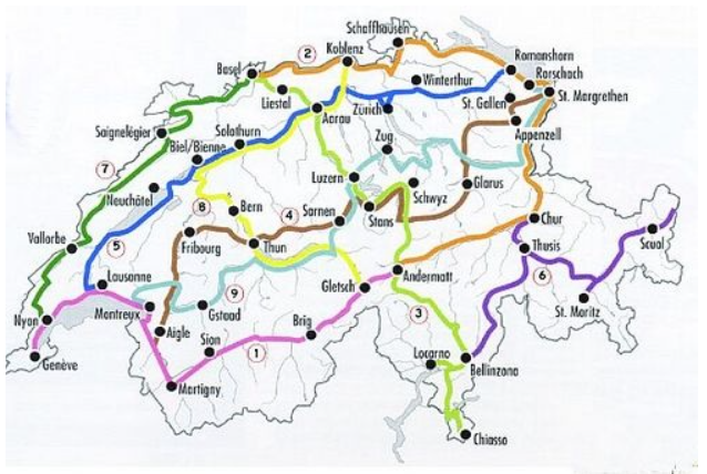 Veloland Fietsroutes Zwitserland