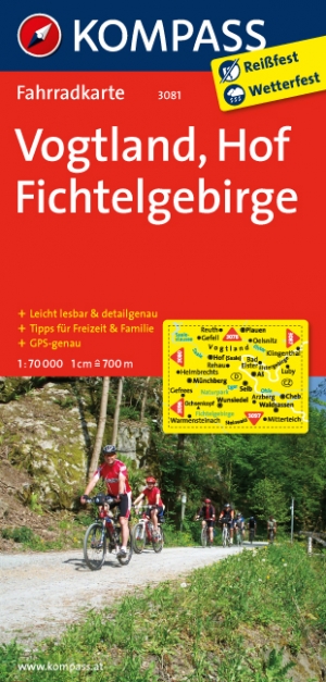 Fietskaart 3081 Vogtland- Hof & Fichtelgebirge - Kompass