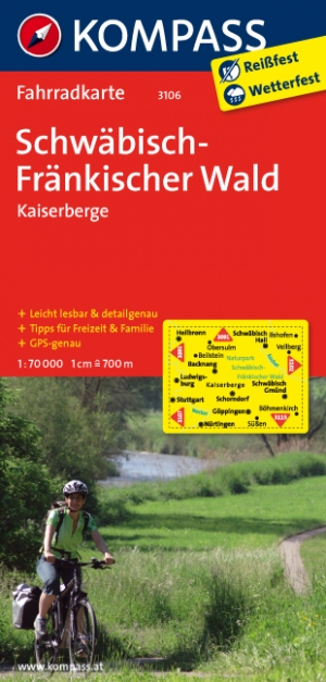 Fietskaart 3106 Schwäbisch-Fränkischer Wald - Kompass