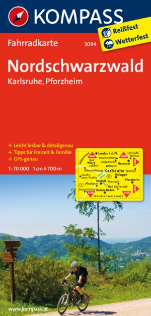 Fietskaart 3094 Schwarzwald Nord - Kompass