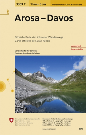 Wandelkaart 3309 T Arosa- Davos- Graubünden - Swisstopo