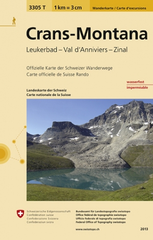 Wandelkaart 3305 T Craens Montana- Valais - Swisstopo