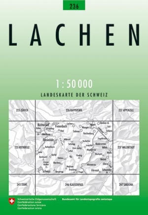 Wandelkaart 236 Lachen Schwyz Zwitserland - Swisstopo