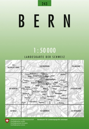 Wandelkaart 243 Bern Zwitserland - Swisstopo