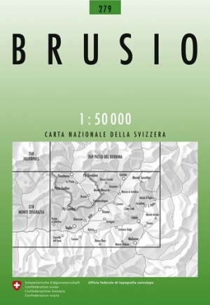 Wandelkaart 279 Brusio Graubünden - Swisstopo