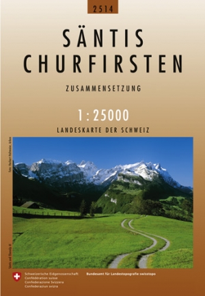 Wandelkaart 2514 Säntis & Churfirsten St-Gallen  Swisstopo