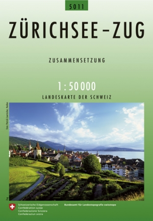 Wandelkaart 5011 Zürichsee & Zug- Zürich - Swisstopo
