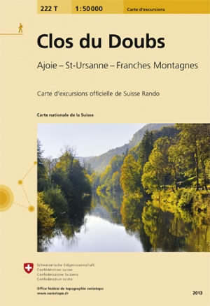 Wandelkaart 222t Clos du Doubs Jura - Swisstopo