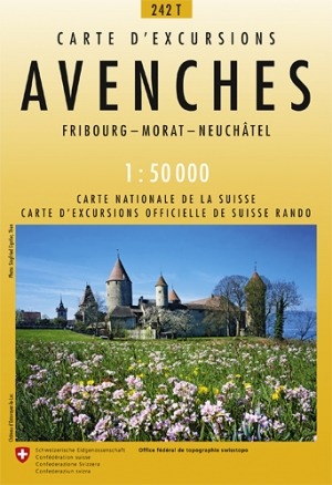 Wandelkaart 242t Avenches Vaud Zwitserland - Swisstopo