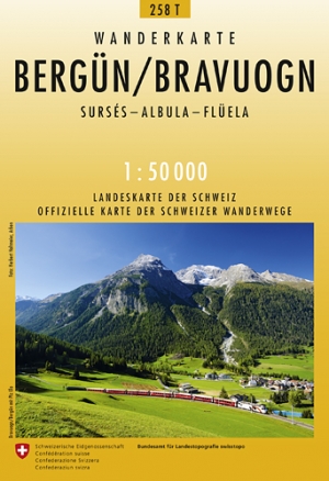 Wandelkaart 258t Bergün & Bravuogn Graubünden - Swisstopo