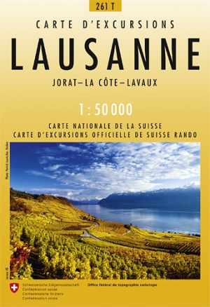 Wandelkaart 621t Lausanne- Wallis Zwitserland - Swisstopo