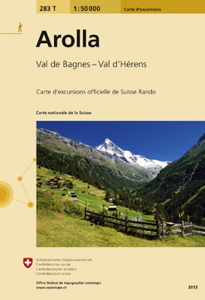 Wandelkaart 283t Arolla- Valais Zwitserland - Swisstopo