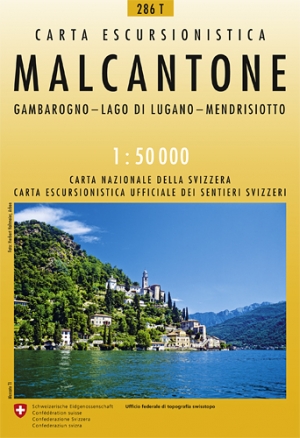 Wandelkaart 286t Malcantone Ticino - Swisstopo