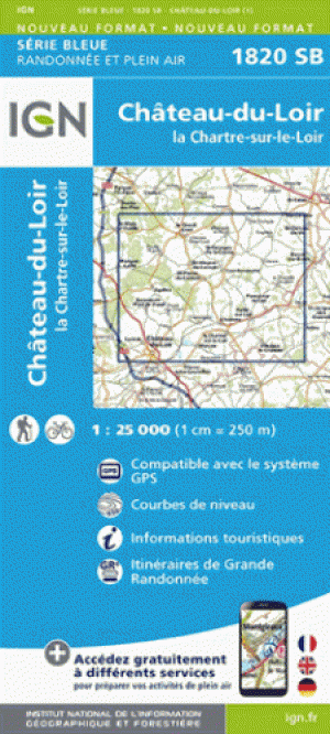 Wandelkaart 1820 SB Château-du-Loir & La Chartre-sur-Loir- IGN