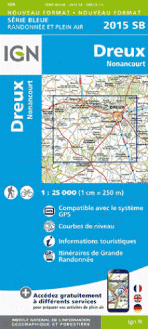 Wandelkaart 2015 SB Dreux & Nonancourt - IGN