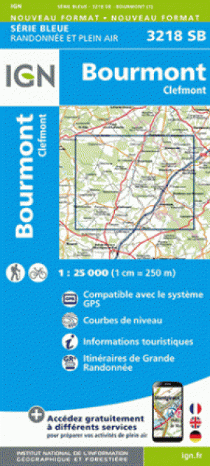 Wandelkaart 3218 SB Bourmont & Clefmont Champagne-Ardennes