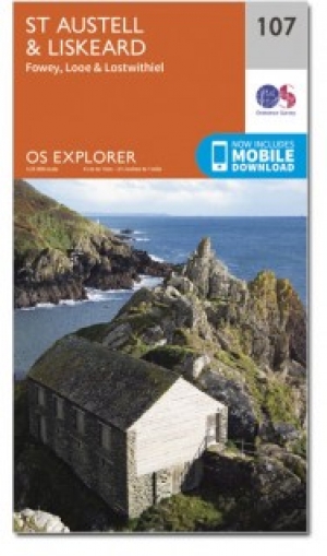 Wandelkaart 107 St-Austell & Liskeard- Cornwall - OSI