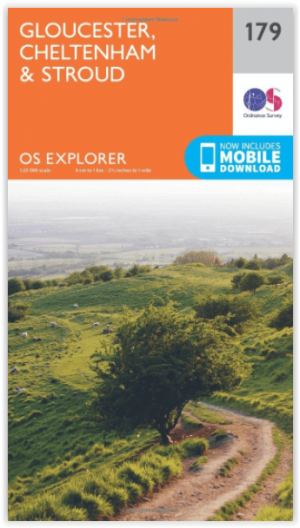 Wandelkaart 179 Gloucester- Cheltenham & Stroud - OSI