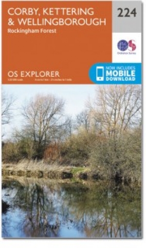 Wandelkaart 224 Corby- Kettering & Wellingborough - OSI