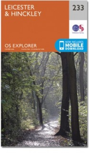 Wandelkaart 233 Leicester & Hinckley England - OSI