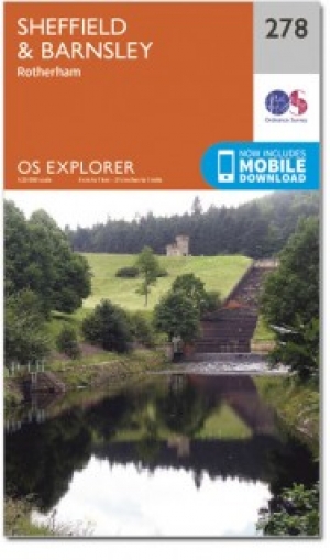 Wandelkaart 278 Sheffield & Barnsley- South Yorkshire - OSI