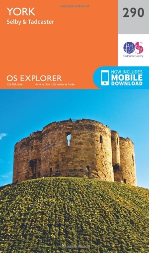 Wandelkaart 290 York- Selby & Tadcaster- North Yorkshire - OSI