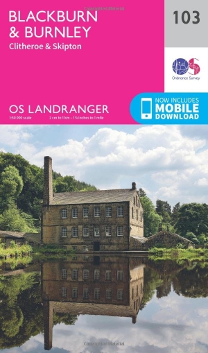 Wandelkaart 103 Blackburn & Burnley- N.W. England - OSI