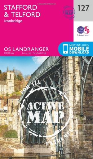Wandelkaart 127 Stafford & Telford - Ironbridge England - OSI