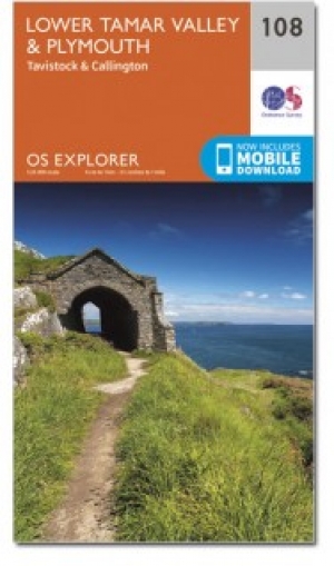 Wandelkaart 108 - Lower Tamer Valley & Plymouth- Cornwall- OSI