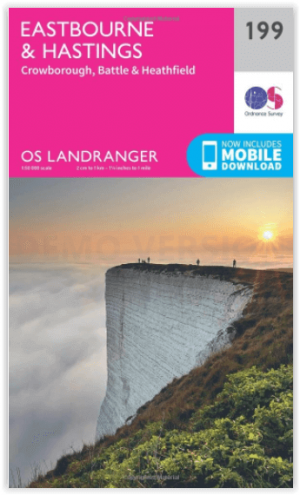 Wandelkaart 199 Eastbourne & Hastings- Sussex - OSI