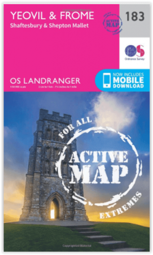 Wandelkaart 183 Yeovil & Frome- Somerset England - OSI