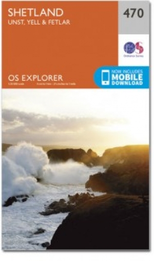 Wandelkaart 470 Unst- Yell & Fetlar- Schotland - OSI