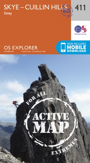 Wandelkaart 411 Isle of Skye- Cuillin Hills Schotland- OSI
