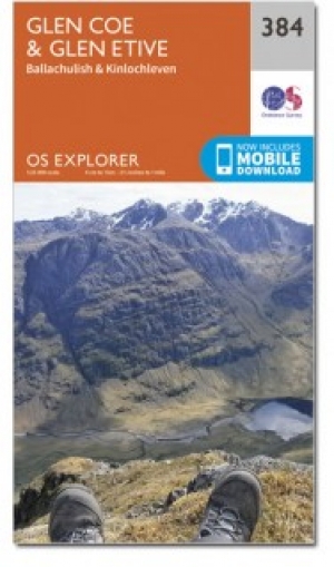 Wandelkaart 384 Glen Coe & Glen Etive- Schotland - OSI