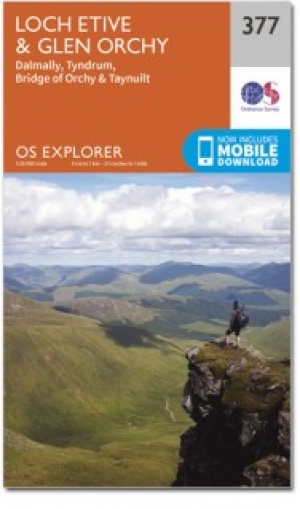 Wandelkaart 377 Loch Etive & Glen Orchy- Schotland - OSI