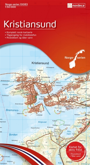 Wandelkaart 10083 Kristiansund Møre og Romsdal - Nordeca
