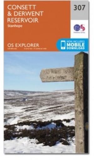 Wandelkaart 307 Consett & Derwent Reservior - OSI