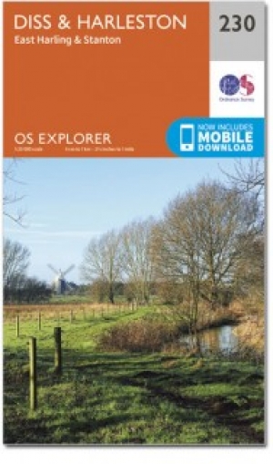 Wandelkaart 230 Diss & Harleston Northampton - OSI
