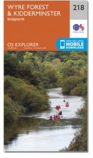 Wandelkaart 218 Kidderminster & Wyre Forest - OSI