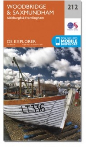 Wandelkaart 212 Woodbridge & Saxmundham- Suffolk - OSI