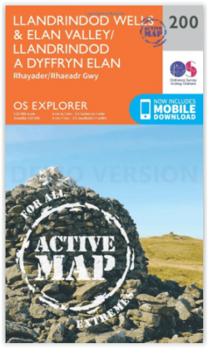 Wandelkaart 200 Llandrindod Wells & Elan Valley Wales - OSI