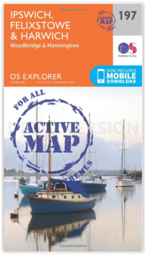 Wandelkaart 197 Ipswich Felixstowe & Harwich - OSI