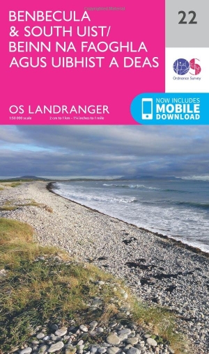 Wandelkaart 22 Benbecula & South Uist- Schotland - OSI