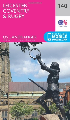 Wandelkaart 140 Leicester- Coventry & Rugby - OSI